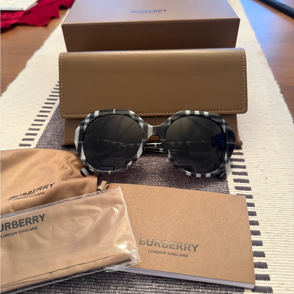 Burberry Black and White Sunglasses